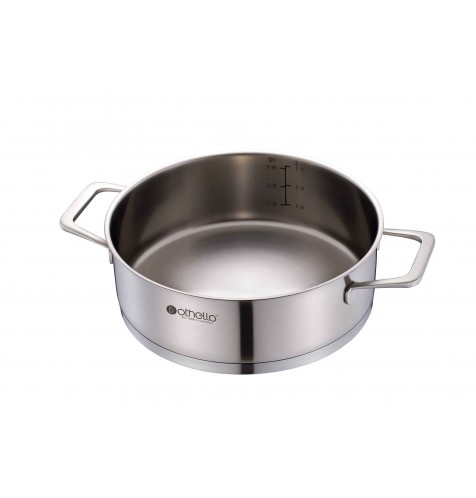 Classic Series 24x8cm Stainless Steel Low Casserole